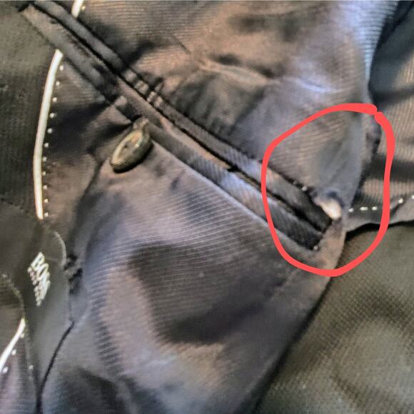 Hugo Boss Guabello Italy Super 130 Black Dual Vent Blazer Sport Jacket 44R - Picture 7 of 10